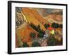 Landscape with House and Ploughman, 1889-Vincent van Gogh-Framed Giclee Print