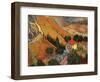 Landscape with House and Ploughman, 1889-Vincent van Gogh-Framed Giclee Print