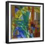 Landscape with House, Dog and Cow, 1914-Franz Marc-Framed Giclee Print