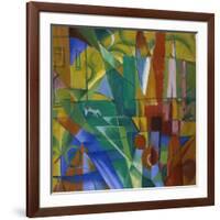 Landscape with House, Dog and Cow, 1914-Franz Marc-Framed Giclee Print