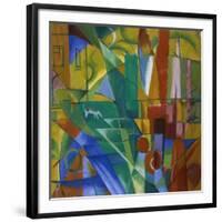 Landscape with House, Dog and Cow, 1914-Franz Marc-Framed Giclee Print