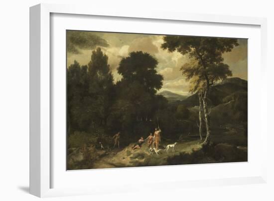Landscape with Hunters-Jacob Esselens-Framed Art Print