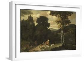 Landscape with Hunters-Jacob Esselens-Framed Art Print