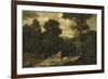 Landscape with Hunters-Jacob Esselens-Framed Premium Giclee Print