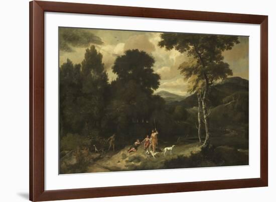 Landscape with Hunters-Jacob Esselens-Framed Premium Giclee Print