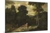 Landscape with Hunters-Jacob Esselens-Mounted Premium Giclee Print