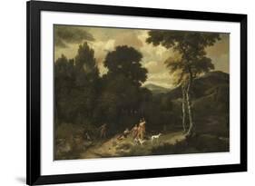 Landscape with Hunters-Jacob Esselens-Framed Art Print