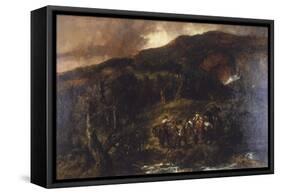 Landscape with Hunting Party, (1893)-John Gilbert-Framed Stretched Canvas