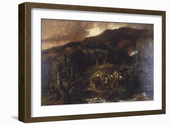 Landscape with Hunting Party, (1893)-John Gilbert-Framed Giclee Print