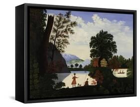 Landscape with Indians, 1880-American School-Framed Stretched Canvas