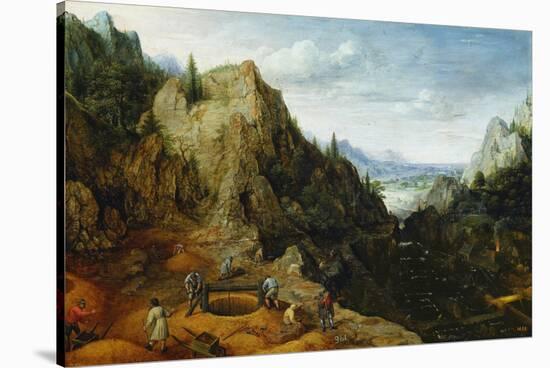 Landscape with Iron Mines-Lucas van Valckenborch-Stretched Canvas