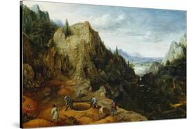 Landscape with Iron Mines-Lucas van Valckenborch-Stretched Canvas