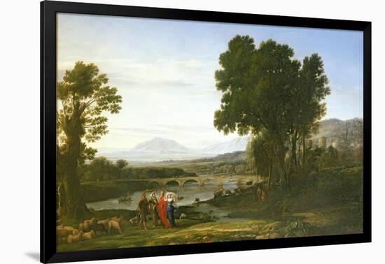 Landscape with Jacob and Laban and Laban's Daughters, 1654-Claude Lorraine-Framed Giclee Print