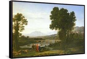 Landscape with Jacob and Laban and Laban's Daughters, 1654-Claude Lorraine-Framed Stretched Canvas
