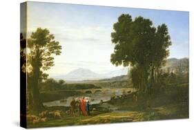 Landscape with Jacob and Laban and Laban's Daughters, 1654-Claude Lorraine-Stretched Canvas