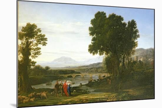 Landscape with Jacob and Laban and Laban's Daughters, 1654-Claude Lorraine-Mounted Giclee Print