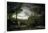 Landscape with Jacob Wrestling with the Angel, or Night, 1672-Claude Lorraine-Framed Giclee Print