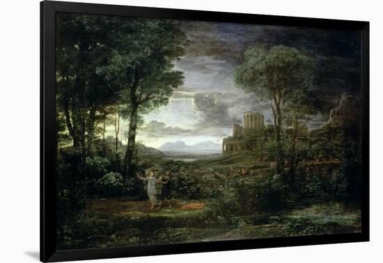 Landscape with Jacob Wrestling with the Angel, or Night, 1672-Claude Lorraine-Framed Giclee Print