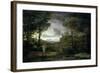 Landscape with Jacob Wrestling with the Angel, or Night, 1672-Claude Lorraine-Framed Giclee Print