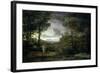 Landscape with Jacob Wrestling with the Angel, or Night, 1672-Claude Lorraine-Framed Giclee Print