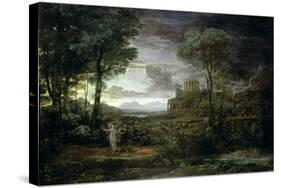 Landscape with Jacob Wrestling with the Angel, or Night, 1672-Claude Lorraine-Stretched Canvas