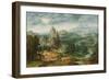 Landscape with Jupiter and Other Classical Figures in the Foreground-Cornelis Massys-Framed Giclee Print