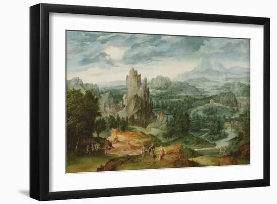 Landscape with Jupiter and Other Classical Figures in the Foreground-Cornelis Massys-Framed Giclee Print