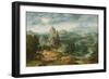 Landscape with Jupiter and Other Classical Figures in the Foreground-Cornelis Massys-Framed Giclee Print