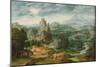 Landscape with Jupiter and Other Classical Figures in the Foreground-Cornelis Massys-Mounted Giclee Print