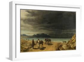 Landscape with Lake and Greek Soldiers-John Rogers Herbert-Framed Giclee Print