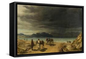 Landscape with Lake and Greek Soldiers-John Rogers Herbert-Framed Stretched Canvas