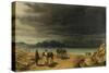 Landscape with Lake and Greek Soldiers-John Rogers Herbert-Stretched Canvas