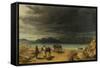 Landscape with Lake and Greek Soldiers-John Rogers Herbert-Framed Stretched Canvas