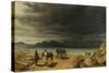 Landscape with Lake and Greek Soldiers-John Rogers Herbert-Stretched Canvas