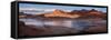 Landscape with Lake Powell and rock formations in desert, Mountain Sheep Canyon, Glen Canyon Rec...-Panoramic Images-Framed Stretched Canvas