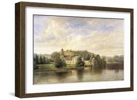 Landscape with Lakes of Northern Italy, 1865-Emile Bidault-Framed Giclee Print