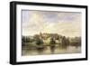 Landscape with Lakes of Northern Italy, 1865-Emile Bidault-Framed Giclee Print