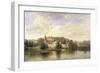 Landscape with Lakes of Northern Italy, 1865-Emile Bidault-Framed Giclee Print