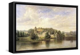 Landscape with Lakes of Northern Italy, 1865-Emile Bidault-Framed Stretched Canvas