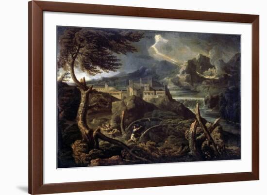 Landscape with Lightning, 1660S-Gaspard Dughet-Framed Giclee Print