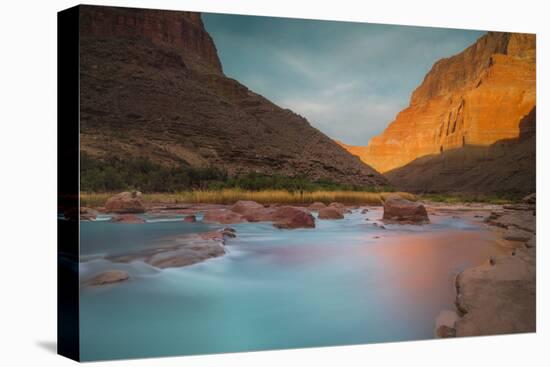 Landscape with Little Colorado River in canyon, Chuar Butte, Grand Canyon National Park, Arizona...-Panoramic Images-Stretched Canvas