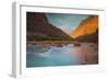 Landscape with Little Colorado River in canyon, Chuar Butte, Grand Canyon National Park, Arizona...-Panoramic Images-Framed Photographic Print