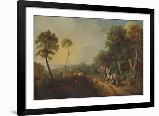 'Landscape with Market Cart', 18th century, (1935)-Thomas Gainsborough-Framed Giclee Print