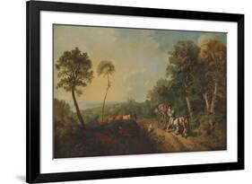 'Landscape with Market Cart', 18th century, (1935)-Thomas Gainsborough-Framed Giclee Print