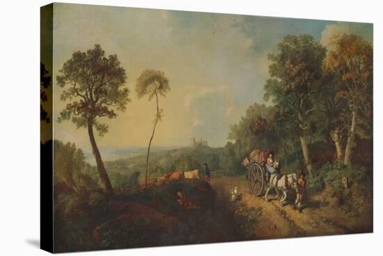 'Landscape with Market Cart', 18th century, (1935)-Thomas Gainsborough-Stretched Canvas