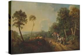 'Landscape with Market Cart', 18th century, (1935)-Thomas Gainsborough-Stretched Canvas