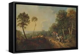 'Landscape with Market Cart', 18th century, (1935)-Thomas Gainsborough-Framed Stretched Canvas