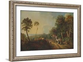 'Landscape with Market Cart', 18th century, (1935)-Thomas Gainsborough-Framed Giclee Print