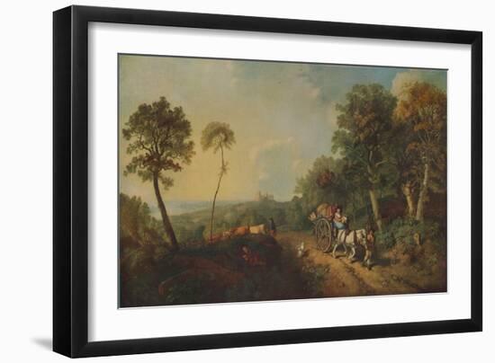 'Landscape with Market Cart', 18th century, (1935)-Thomas Gainsborough-Framed Giclee Print