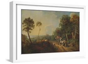 'Landscape with Market Cart', 18th century, (1935)-Thomas Gainsborough-Framed Giclee Print